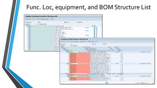Func. Loc, equipment, and BOM Structure List
 