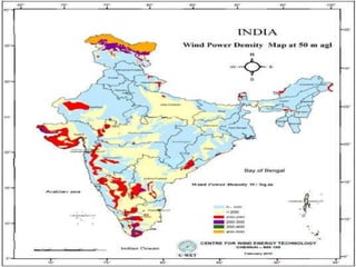Present Status of Wind Speed Prediction
14 January 2016 4Pratap Bhanu Mishra
• For maintaining the stability of the power generation in wind farms,
forecasting the wind for every small time horizon with accuracy is
essential[4].
• Wind mill setups vary in range. Some of them are:
On-shore grid connected Wind Turbine systems
Off-shore Wind turbine systems Small Wind
Hybrid Energy Decentralized systems (Floating)
• It is estimated that with the current level of technology, the ‘on-shore’
potential of wind energy can be used to harness around 65,000 MW of
electricity in India.
• Areas which can be potential sites for wind power generation in India
can be identified in the based on the following wind power density map.
 
