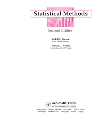 Statistical methods 2nd ed Edition Rudolf J. Freund | PDF