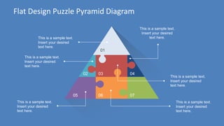 Flat Design Puzzle Pyramid Diagram 
01 
02 
03 
04 
05 
06 
07 
This is a sample text. 
Insert your desired text here. 
This is a sample text. 
Insert your desired text here. 
This is a sample text. 
Insert your desired text here. 
This is a sample text. 
Insert your desired text here. 
This is a sample text. 
Insert your desired text here. 
This is a sample text. 
Insert your desired text here.  