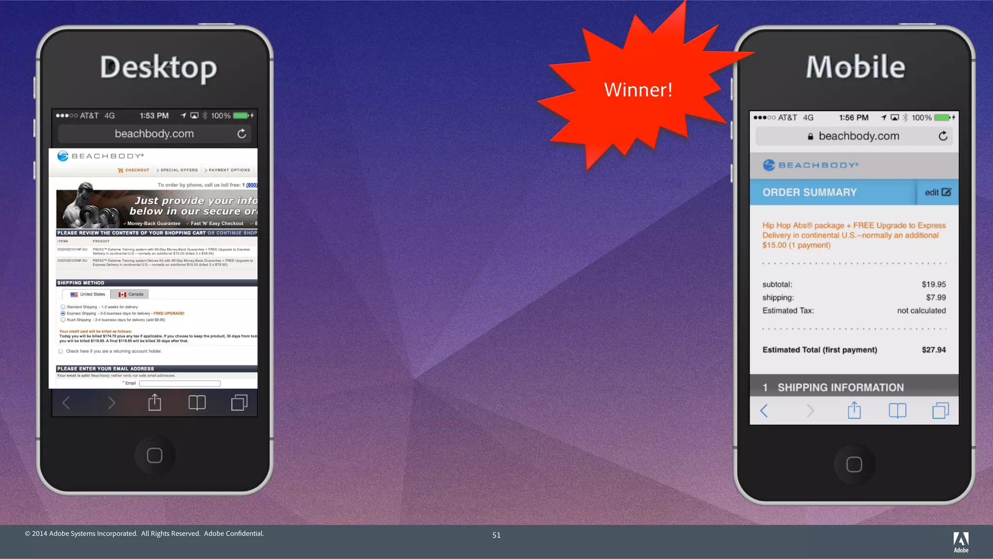 © 2014 Adobe Systems Incorporated. All Rights Reserved. Adobe Confidential. 51
Winner!
 