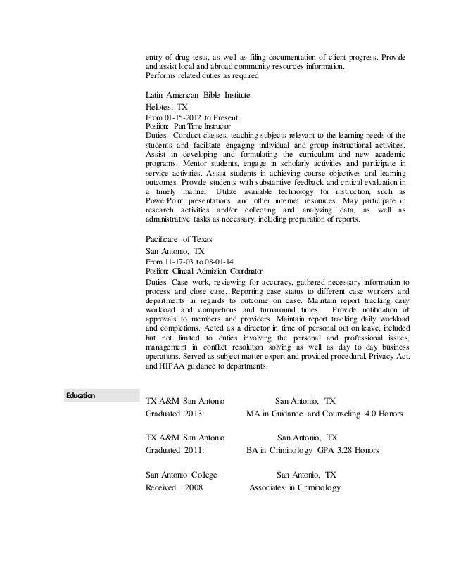 Miriam Ramirez updated Resume 2