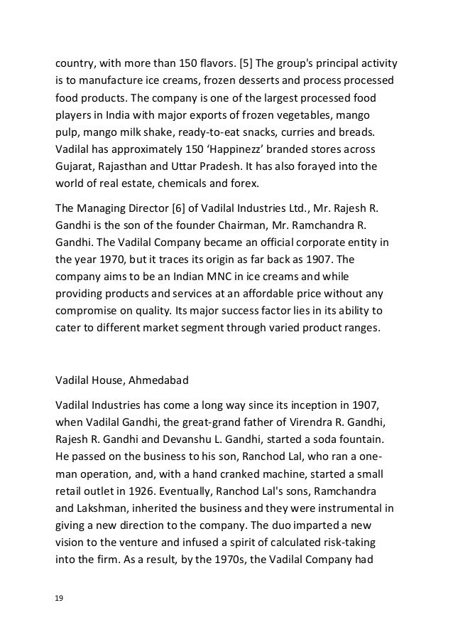 Vadilal forex
