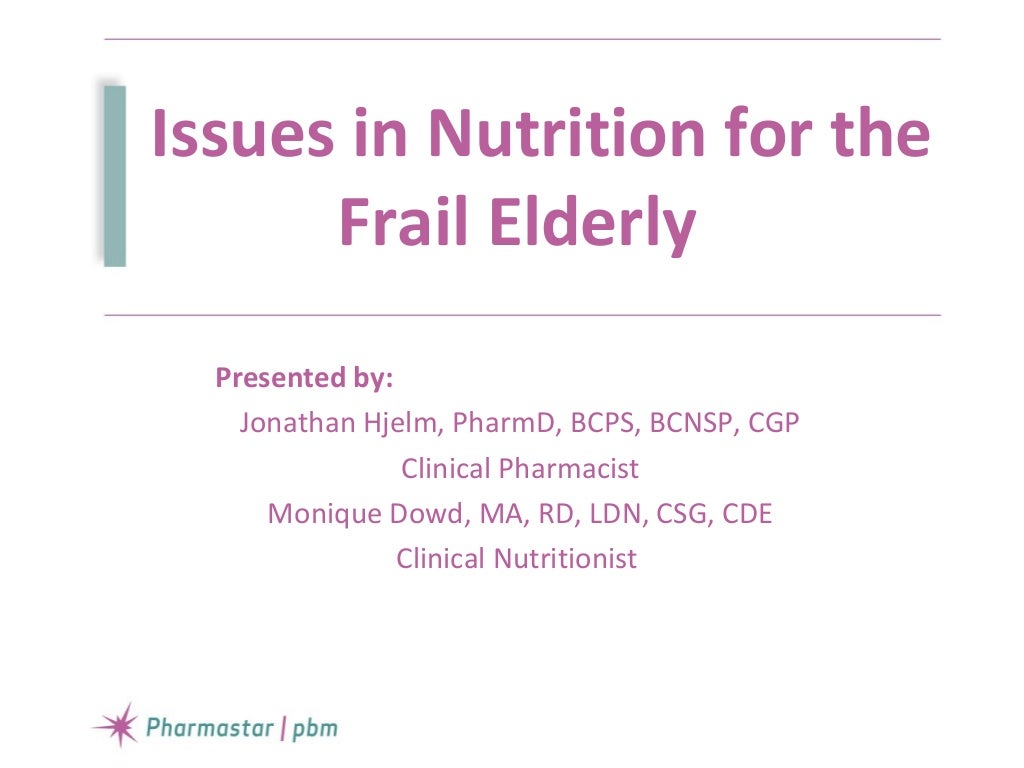 Nutrition Support in the Elderly NPA 2015