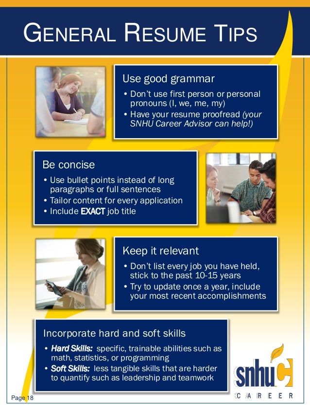 snhu coce resume guide