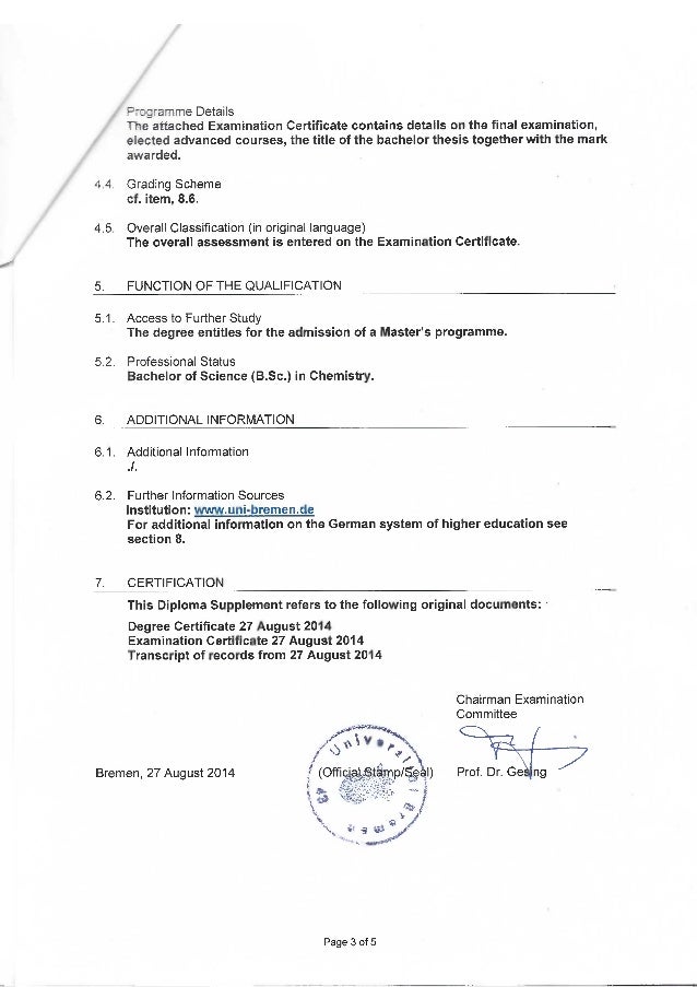 BA Degree Certificate