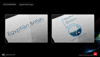 23 Copyright (C) Graffiti Designs & Solutionsgraffiti profile 2015
LOGOS & BRANDING Egyption British Logos
 
