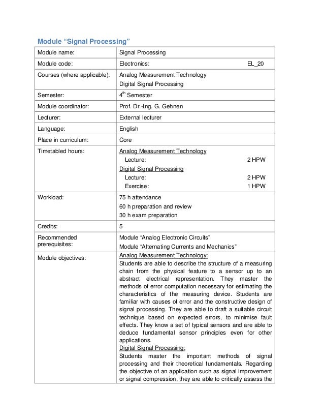 Module description