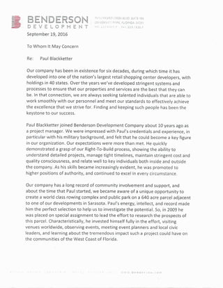 Randy Benderson Rec letter