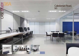 CaledonianRoad,
N1 A place to work, collaborate and chat.
Power enabled high and low level benches
and plectrum tables with multi-purpose
lightweight high density stacking chairs.
CASESTUDY
08A
 