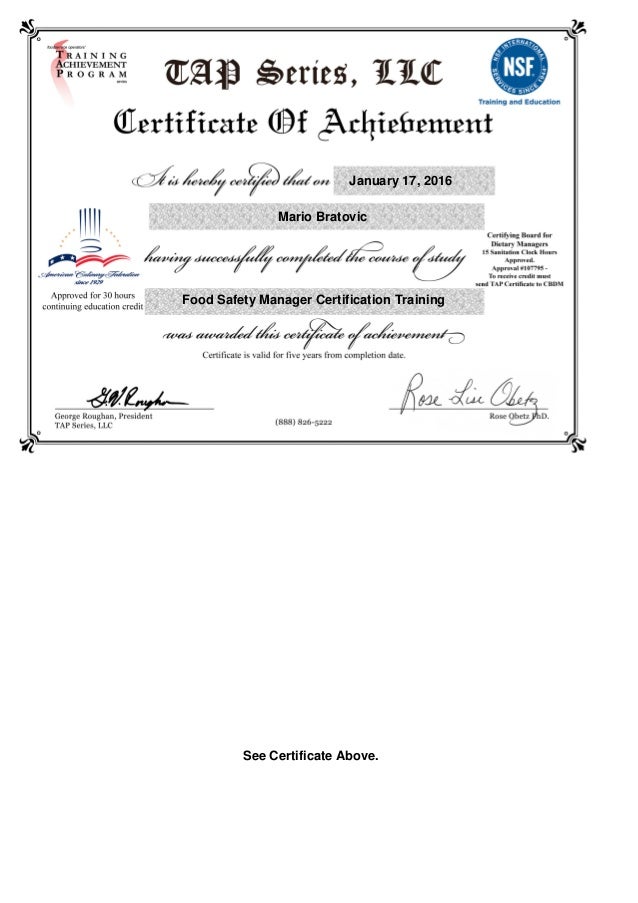 Food Service Manager Certification Online Houston Food Service Manager Certification Online Houston