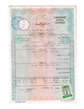 Certificate of birth