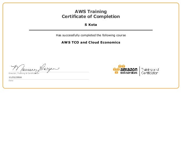 training certificate of completion