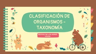 CLASIFICACIÓN DE
ORGANISMOS -
TAXONOMÍA
REINOS DE LOS SERES
VIVOS
A
B
C
D
E
F
 