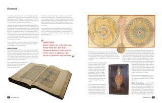 [‹nceleme]
Marifetname için, zaman›na kadar bilinen bilgi-
leri sistematik olarak röntgen aç›kl›¤› içinde ifade
eden bir ansiklopedi, her konudan bahsetti¤i için bir
ilim mecmuas›, ilim ve kültür tarihinde manevi ilimler
ile müspet ilimleri ba¤daﬂt›ran eﬂiz bir eser demek ye-
rindedir.
‹brahim Hakk›’n›n yaﬂad›¤› yüzy›l
insanl›¤›n e¤itim, bilim, kültür
ve devrim tarihinde en büyük
geliﬂme ve at›l›mlara giriﬂti¤i
ça¤d›r. O yüzy›l bilimlerin bölü-
nerek ve birbirinden ç›karak
dalland›¤› bir dönem oldu¤un-
dan Marifetname’nin bir geçiﬂ
döneminin ürünü oldu¤u düﬂü-
nülebilir. ‹brahim Hakk›, ça¤›-
n›n bilimlerine hem bütün ola-
rak hem de ayr›nt›lar› ile ha-
kimdir.
Eser, düzenlenmesine bak›l›rsa,
iç içe daireler çizip en d›ﬂtakin-
den en içtekine do¤ru bunlar›n
aç›klanmas› yöntemi ile oluﬂtu-
rulmuﬂtur. En d›ﬂtaki dairede
insan› çepeçevre saran evren
incelenir. Bunu insan bedeninin
ele al›nmas› izler. Merkeze yaklaﬂt›kça bak›ﬂ mik-
ro plana yönelmekte insan›n çeﬂitli özellikleri, ye-
tenek ve dereceleri üzerinde durulmaktad›r. ‹brahim
hakk›, bir örnek olarak kendi ﬂeyhi Fakirullah ‹smail Til-
lovi’nin davran›ﬂ ve özelliklerini de anlatmaktad›r. Bu da-
irelerin, merkeze en yak›n yerinde peygamber, merke-
zinde ise Mevlâ’n›n zat›n›n tevhidi bulunmaktad›r. Yarat›-
l›ﬂtaki ayr›nt›lar› tan›man›n yarat›c›y› iyice tan›mak için bir
vesile oldu¤u ve bilimin ancak bu do¤rul-
tuda faydal› olabilece¤i kitapta çeﬂitli ve-
silelerle belirtilmektedir. Yazar, yer yer
ﬂiirler ve naz›m parçalar› koyarak verdi¤i
bilgilerin kuru akla hizmet etmesine ma-
ni olmuﬂ, gönüle ve hikmete giden yolun
kap›s›n› daima aç›k tutmuﬂtur.
Marifetname bir mukaddime, üç fen ve
bir hatimeden oluﬂmakta. Bu bölümler
de, kendi içlerinde bab, fas›l ve nevilere
ayr›lm›ﬂt›r.
Kitab›n Mukaddimesi: Tamamen dinsel-
dir. Konuyu Kur’an ve hadislerden al-
m›ﬂt›r. Kuran ayetleri ve peygamber ha-
dislerinin bildirdi¤i ﬂekilde itimat ve iti-
kat olunacak dini hususlara ve kesinlik-
le ihtiyaç olan ‹slam bilginlerinin görüﬂ-
lerine göre; Arﬂ’›n yarat›l›ﬂ›n›n tertibini,
Kürs’ü, Cennetleri, gökleri, yerleri, de-
BDK Nisan 201028 Nisan 2010 BDK 29
bir psikolog, bir filolog ve bir filozof kimli¤iyle görmek
mümkündür. Eserlerinin hemen hepsinde öz ve ilham
kayna¤› olarak ilahi kitaplar, mukaddes inançlar ile ma-
nevi bilgiler yer al›r. Eserlerinin ço¤unu Türkçe, geri ka-
lanlar›n› Arapça ve Farsça olarak yazm›ﬂt›r.
Yazd›¤› eser say›s› ile ilgili muhtelif kaynaklarda birbirini
tutmayan rakamlar verilmiﬂtir. Baz› kaynaklara göre 15,
baz› kaynak ve araﬂt›rmalara göre de 32, 39 ve 54 olarak
gösterilmiﬂtir. Bu durum muhtelif nedenlere dayand›r›l›r.
Bu durumun nedenlerinden biri, eserlerindeki baz› bö-
lümlerin sonralar› ayr› ayr› kitap veya risale halinde yaz›l-
mas› veya önceleri risale halinde yazd›¤› eserlerini geniﬂ-
leterek yeniden yazmas›; di¤er bir neden de eserlerinin
bir k›sm›n›n zaman›n ihmal ve nisyan› sonucu yeni yeni
ortaya ç›km›ﬂ olmas›d›r.
Erzurumlu ‹brahim Hakk›, 22 Haziran 1780’de vefat et-
miﬂtir. ﬁeyhi ‹smail Fakirullah’›n defnoldu¤u türbede,
onun ayaklar› ucunda gömülüdür.
MAR‹FETNAME
‹brahim Hakk›’n›n en önemli eseri olup, ‹brahim Hakk›
ad›n›, Türk-‹slam dünyas›n›n d›ﬂ›nda da cihan› saran bir
mevkie ç›karan ve zaman›na kadar benzeri az görülen bir
bilgi hazinesidir. O¤lu Ahmed Naim ad›na Erzurum’da
1757 y›l›nda Türkçe olarak yaz›lm›ﬂ olan bu eserin pek
çok kütüphanede Türkçe, Arapça, Farsça ve Frans›zca
bask›lar›n› görmek mümkündür.
Konu olarak; astronomi, matematik,
biyoloji, t›p, jeoloji, co¤rafya gibi
müspet ilimlerin birçok ko-
nular›yla; felsefe meta-
fizik, ahlak, tasavvuf, psikoloji, sosyoloji ilimlerini siste-
matik bir biçimde ele al›r. Konular›n yaz›lmas›n›n esas
amac›; eﬂyay›, olaylar› ve bunlar vas›tas›yla, insan›n kendi
benli¤inde Allah duygusunu belirtmeye yöneliktir. Fikir ve
kalbe hitap eden, ikrar ve iman aﬂ›layan, zaman› için ol-
du¤u kadar, bugün dahi çok önemli hayati bilgilerle dolu
bir eserdir.
Son k›s›mlarda görülen k›fâyetname baﬂl›kl› bölümde;
bugünkü psikoloji, sosyoloji, kriminoloji ve adli t›p ilimle-
rinin temellerini oluﬂturan bilgilerin, zaman›m›zdan iki
yüz elli üç y›l kadar önce ‹brahim Hakk› taraf›ndan ortaya
kondu¤u görülür.
“
”MAR FETNAME
brahim Hakkı’nın en önemli eseri olup,
brahim Hakkı adını, Türk- slam
dünyasının dışında da cihanı saran bir
mevkie çıkaran ve zamanına kadar
benzeri az görülen bir bilgi hazinesidir
 