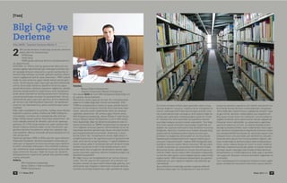 [Yaz›]
009 y›l›nda derleme müdürlü¤ü taraf›ndan derleme
kabul eden her kütüphaneye:
18700 kitap
14440 dergi
10500 gazete derlenip derleme kütüphanelerimi-
ze ulaﬂt›r›lm›ﬂt›r.
ATATÜRK’ ün 1934’te özel ilgi göstererek ülkemizin her
alanda ça¤daﬂ toplumlardan geri kalmay›p onlardan ileri
bir seviyede olmas›n› amaçlam›ﬂ o günün ﬂartlar›nda ül-
kemizin bilgi haf›zas›n› kuracak, gelecek nesillere aktar›l-
mas›n› sa¤layacak özel bir yasa ç›karm›ﬂt›r. 1980’li y›llara
kadar bu yasa amac›na uygun olarak iﬂlevini yerine getir-
miﬂtir. Ancak bas›lan yay›n say›s› gün geçtikte katlanarak
artm›ﬂ, buna ba¤l› olarak bu yay›nlar›n amac›na uygun
olarak derlenmesi, derlenen yay›nlar›n sa¤l›kl› bir ﬂekilde
derleme kütüphanelerine ulaﬂt›r›lmas› ve bu kütüphane-
lerde teknik iﬂlemlerinin bitirilip kullan›c›lar›n hizmetine
sunulmas›nda büyük sorunlar ile karﬂ›laﬂ›lm›ﬂt›r. Bu kü-
tüphanelerde yay›n say›s› gün geçtikçe artm›ﬂ depolarda
yer sorunu çok ciddi boyutlara ulaﬂm›ﬂt›r. Az say›da per-
sonel ve cüzi ödeneklerle bu görev sürdürülmeye çal›ﬂ›l-
maktad›r.
Bilgi ça¤›n› yaﬂad›¤›m›z bu yüzy›lda, matbaa say›s› devasa
boyutlara ulaﬂm›ﬂ, sadece ‹stanbul’da 5685 matbaa bu-
lunmaktad›r; merdiven alt› matbaalarda dahi bilimsel
belge niteli¤i taﬂ›yan yay›nlar bas›lmaya baﬂlanm›ﬂt›r. Ge-
linen noktada sistemli bir denetim çok zor bir aﬂamaya
gelmiﬂtir, 81 il 923 ilçede bas›lan her yay›n› eksiksiz der-
lemek imkâns›z denecek kadar zor bir hal alm›ﬂt›r, gün
geçtikçe derleme kaçaklar›n›n art›¤› tüm çabalara ra¤-
men aﬂikârd›r. Mevcut sistemde derleme kaçaklar›n›n ta-
kibi zorlaﬂm›ﬂt›r.
Yap›lmas› gereken ISBN ve ISSN alan her yay›n› derleme
ilkesinden hareketle; derleme kaçaklar›n› önlemeye yö-
nelik yeni ve kapsaml› bir birim kurulmas› yay›n takibinin
bu birim taraf›ndan teknolojinin tüm imkânlar› kullan›la-
rak, sistemli bir takip mekanizmas› kurumak çözüm bek-
leyen önemli bir konudur. Di¤er bir husus ise, derleme
kütüphanelerinin sistemli bir ﬂekilde ülke geneline da¤›l-
mam›ﬂ olmas›d›r:
Ankara,
Milli Kütüphane baﬂkanl›¤›,
Adnan Ötüken il halk kütüphanesi
TBMM Kütüphanesi
‹stanbul,
Beyaz›t Devlet Kütüphanesi
‹stanbul Üniversitesi Merkez Kütüphanesi
Son olarak ‹zmir’de ‹zmir Milli Kütüphane Baﬂkanl›¤›’nca
bu yay›nlar derlenmektedir.
Bilimsel bir analiz yapacak olursak: Bu 6 kütüphaneden
sadece 4’ü halka do¤rudan hizmet vermektedir; ATA-
TÜRK bu kütüphanelerin halka en güzel ﬂekilde hizmet
vermesi için kurulmas›na öncülük etmiﬂ özel yasa ç›kar-
m›ﬂt›r, zamanla çeﬂitli nedenlerden ötürü bu amaçtan
sapmalar yaﬂanm›ﬂt›r. Bu amaca uygun hizmet veren;
Milli Kütüphane baﬂkanl›¤›, Adnan Ötüken ‹l Halk Kütüp-
hanesi, Beyaz›t Devlet Kütüphanesi ve ‹zmir Milli kütüp-
hane baﬂkanl›¤›, di¤er iki derleme kütüphanesi olan ‹s-
tanbul Üniversitesi ve TBMM, kütüphanelerine kaynak te-
mini sa¤lama amac›yla yay›nlar› derlemektedir bu iki kü-
tüphaneye derleme göndermeye devam etmekle birlikte
yeni kütüphanelerde kurulmal›d›r. Ankara’da 3, ‹stan-
bul’da 2,‹zmir’de 1 kütüphanenin olmas› di¤er bütün il-
lerdeki kullan›c›lar›n bu yay›nlara eriﬂimini güçleﬂtirmek-
tedir; art›k yeni bir proje haz›rlan›p; 7 co¤rafi bölgede en
büyük nüfusa sahip il merkezlerinde yeni derleme kütüp-
haneleri kurulmal› ve her il halk kütüphanesinin yerel
bazda kendi iline ait yay›nlar› derlemesine olanak sa¤la-
yacak çal›ﬂmalar yap›lmas› ülkemiz kütüphanecili¤ini üst
boyutlara taﬂ›yacakt›r.
Bir di¤er husus ise; kütüphanelerin yer sorunu konusu-
nudur. Yeni bir yasa ile tüm yay›nlara cd ve benzeri ma-
teryaller vas›tas› ile yay›n teslim hükümlü¤ü getirilip, yeni
derlenecek olan belgelerin elektronik ortamda derlenip
hizmete sunulmaya baﬂlanmas› ça¤›n gereklerine uygun
BDK Nisan 201036 Nisan 2010 BDK 37
2
‹rfan KAYA / ‹stanbul Derleme Müdür V.
Bilgi Ça¤› ve
Derleme
bir hamle olmakla birlikte yak›n gelecekte zaten ortaya
ç›kacak do¤al bir sonuçtur. ‹ngiltere’de bir kütüphane ör-
nek bir çal›ﬂmayla telif hakk› bulunmayan eserleri inter-
net ortam›nda hizmete sundu¤unu art›k bilginin kâ¤›t ile
evlili¤i yak›n gelecekte noktalanaca¤›na güzel bir örnek-
tir, ‹nsanlar›m›z art›k evlerinden bu yay›nlara internet
üzerinden kolayca ücretsiz olarak ulaﬂmal›d›r. Tüm bilgi-
lerin h›zla say›sal ortamlara taﬂ›naca¤›n› öngörmek zor
de¤ildir son yaﬂanan teknolojinin baﬂ döndüren h›z›na ba-
k›ld›¤›nda, ülkemizin insanlar›na en kaliteli düzeyde bilgi
ulaﬂt›rmak biz kütüphanecilerin boynunun borcudur.
ﬁimdiden bu ba¤lamda teknolojiden en üst boyutlarda
faydalanarak kütüphanelerimizin say›sal ortama geçiﬂ
süreçleri h›zland›r›lmal›d›r. Sadece Milli Kütüphane baﬂ-
kanl›¤›n›n mevcut sistemi devam ettirmesi 100 y›la yak›n
süredir sürdürülen bu çal›ﬂmalar›n bir kültürel mirasa
dönüﬂmüﬂ olmas› sebebiyle bu miras›n korunmas›na yö-
nelik bir tedbir olarak sadece Milli Kütüphane baﬂkanl›¤›-
na özel bir adet yay›n›n asitsiz kâ¤›da bas›l›p ulaﬂt›r›lmas›
sa¤lanmal›d›r. Milli Kütüphane baﬂkanl›¤›na bu yay›nlar›
saklamak için yeni, kapsaml› depolar inﬂa edilmesi ge-
rekmektedir.
Ayr›ca Derleme müdürlü¤ü yeniden organize edilerek
derleme kabul eden her kütüphane için özel bir birim
oluﬂturup derlenen yay›nlar›n tüm teknik iﬂlemlerinin bu
birimlerde bitirilip derleme müdürlü¤ünden kütüphane
raf›na do¤rudan ulaﬂt›r›lmas›n› sa¤layacak projeler haya-
ta geçirilmeli, derleme müdürlü¤üne yeni kapsaml› bir
bina baﬂta olmak üzere tüm ihtiyaçlar› sorumluluklar›n›
ça¤daﬂ ölçülerde yerine getirmesine olanak sa¤layacak
ihtiyaçlar› temin edilmelidir. bu çal›ﬂmalar›n yap›lmas›
yay›nlara halk›m›z›n en h›zl›, en kaliteli düzeyde eriﬂim
olana¤› bulmakla birlikte çeﬂitli nedenlerden ötürü yay›n-
lar›n derleme kütüphanelerin depolarda birikmesi önlen-
miﬂ olmakla birlikte buralarda zor ﬂartlarda çal›ﬂan mes-
lektaﬂlar›m›z›n omuzlar›ndaki yük hafifletilmiﬂ olacakt›r.
Yukar›da bahsi geçen tüm olumsuzluklara ra¤men, der-
leme müdürlü¤ü ve derleme kabul eden kütüphaneleri-
mizin; sessiz sedas›z büyük bir özveri ve k›s›tl› imkânlar
dâhilinde insanlar›m›za elinden gelen en kaliteli hizmeti
vermeye devam edece¤ini belirtmekle birlikte derleme
kütüphaneleri ve müdürlü¤ümüzün bilgi ça¤›n›n gerekle-
rine uygun bir dönüﬂüm sürecine girmesini sa¤lamak ka-
ç›n›lmazd›r.
Tüm meslektaﬂlar›m›n kütüphane haftas›n› kutlar sa¤l›k,
baﬂar› emeklerinin k›ymetinin bilinmesini ayr›ca dilerim.
 