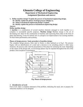 DME-1 18ME52 QP for Examination Preparation | PDF
