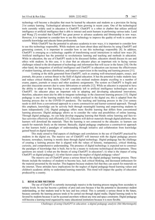 Challenges of using ChatGPT in education: a digital pedagogy analysis | PDF