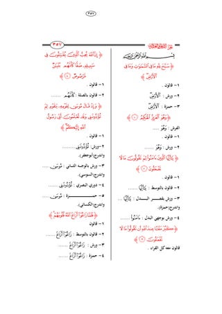 ٖ٘ٚ
243
243
243
243
‫ﰸ‬‫ﱔ‬
‫ﭓ‬‫ﭒ‬‫ﭑ‬
‫ﮋ‬‫ﮔ‬‫ﮓ‬‫ﮒ‬‫ﮑ‬‫ﮐ‬‫ﮏ‬‫ﮎ‬
‫ﮖ‬‫ﮕ‬‫ﮊ‬
ٔ-. ‫قالوا‬
ٕ-: ‫ورش‬‫ﮖ‬‫ﮕ‬
ٖ-: ‫ازة‬‫م‬‫ح‬‫ﮖ‬‫ﮕ‬
‫ﮋ‬‫ﮚ‬ ‫ﮙ‬ ‫ﮘ‬ ‫ﮗ‬‫ﮊ‬
: ‫الفرش‬‫ﮗ‬....
ٔ-. ‫قالوا‬
ٕ-: ‫ورش‬‫ﮗ‬......
‫ﮋ‬‫ﮡ‬‫ﮠ‬‫ﮟ‬ ‫ﮞ‬‫ﮝ‬‫ﮜ‬‫ﮛ‬
‫ﮣ‬‫ﮢ‬‫ﮊ‬
ٔ-. ‫قالوا‬
ٕ-‫قالو‬: ‫بالتوَط‬ ‫ا‬‫ﮛ‬......
ٖ-: ‫اُل‬‫ا‬‫ا‬‫ا‬‫ا‬‫ا‬‫ا‬‫ا‬‫ا‬‫ا‬‫ا‬‫ا‬‫ا‬‫ا‬‫ب‬‫ال‬ ‫ار‬‫ا‬‫ا‬‫ا‬‫ا‬‫ا‬‫ا‬‫ا‬‫ا‬‫ا‬‫ا‬‫ا‬‫ا‬‫ا‬‫ص‬‫بق‬ ‫ورش‬‫ﮛ‬...
.)‫وانُرج(حمزة‬
ٗ-: ‫البُل‬ ‫بوجهي‬ ‫ورش‬‫ﮝ‬......
‫ﮋ‬‫ﮫ‬‫ﮪ‬‫ﮩ‬‫ﮨ‬‫ﮧ‬‫ﮦ‬‫ﮥ‬ ‫ﮤ‬
‫ﮭ‬‫ﮬ‬‫ﮊ‬
. ‫اء‬‫ر‬‫الق‬ ‫ل‬ ‫معك‬ ‫قالوا‬
‫ﮋ‬‫﮳‬‫﮲‬‫ﮱ‬‫ﮰ‬‫ﮯ‬‫ﮮ‬
‫ﯘ‬ ‫ﯗ‬‫ﯖ‬‫﮴‬
‫ﯚ‬‫ﯙ‬‫ﮊ‬
ٔ-. ‫قالوا‬
ٕ-: ‫بالصل‬ ‫قالوا‬‫ﯗ‬......
‫ﮋ‬‫ﯠ‬ ‫ﯟ‬‫ﯞ‬‫ﯝ‬‫ﯜ‬‫ﯛ‬
‫ﯥ‬‫ﯤ‬‫ﯣ‬‫ﯢ‬‫ﯡ‬
‫ﯨ‬‫ﯧ‬‫ﯦ‬‫ﮊ‬
ٔ-. ‫قالوا‬
ٕ-‫ورش‬:‫ﯡ‬........
‫و‬)‫انُرج(أبوجعفر‬.
ٖ-: ‫ااني‬‫ا‬‫ا‬‫ا‬‫ا‬‫ا‬‫ر‬‫ال‬ ‫اك‬‫ا‬‫ا‬‫ا‬‫ا‬‫ا‬‫ج‬‫بالو‬ ‫ورش‬‫ﯝ‬....
)‫وانُرج(السوَي‬.
ٗ-: ‫البصري‬ ‫ِوري‬‫ﯡ‬......
٘-: ‫ازة‬‫ا‬‫ا‬‫ا‬‫ا‬‫ا‬‫ا‬‫ا‬‫ا‬‫ا‬‫ا‬‫ا‬‫ا‬‫ا‬‫ا‬‫ا‬‫ا‬‫ا‬‫ا‬‫ا‬‫ا‬‫ا‬‫ا‬‫ا‬‫ا‬‫ا‬‫ا‬‫ا‬‫ا‬‫ا‬‫ا‬‫ا‬‫ا‬‫ا‬‫ا‬‫ا‬‫ا‬‫ا‬‫ا‬‫ا‬‫ا‬‫ا‬‫ا‬‫ا‬‫ا‬‫ا‬‫ا‬‫ا‬‫ا‬‫ا‬‫ا‬‫ا‬‫ا‬‫ا‬‫ا‬‫ا‬‫ا‬‫ا‬‫م‬‫ح‬‫ﯝ‬....
)‫وانُرج(الكسائي‬.
‫ﮋ‬‫ﯮ‬‫ﯭ‬‫ﯬ‬‫ﯫ‬‫ﯪ‬‫ﯩ‬‫ﮊ‬
ٔ-‫قالوا‬
ٕ-‫بال‬ ‫قالوا‬‫توَط‬:‫ﯪ‬‫ﯫ‬......
ٖ-: ‫ورش‬‫ﯪ‬‫ﯫ‬......
ٗ-: ‫ازة‬‫م‬‫ح‬‫ﯪ‬‫ﯫ‬......
 