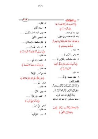 ٖٖٛ
232
232
232
232
‫ﰸ‬‫ﱔ‬
‫ﮋ‬‫ﭼ‬‫ﭻ‬‫ﭺ‬‫ﭹ‬‫ﭸ‬‫ﭷ‬
‫ﭿ‬‫ﭾ‬‫ﭽ‬‫ﮊ‬
. ‫اء‬‫ر‬‫الق‬ ‫ل‬ ‫معك‬ ‫قالوا‬
: ‫األولر‬ ‫تين‬‫ر‬‫م‬ ‫جمعتها‬ ‫اآلي‬ ‫وُا‬
‫ﮋ‬‫ﮅ‬‫ﮄ‬‫ﮃ‬‫ﮂ‬‫ﮁ‬‫ﮀ‬
‫ﮇ‬‫ﮆ‬‫ﮊ‬
ٔ-. ‫قالوا‬
ٕ-: ‫ورش‬‫ﮅ‬‫ﮄ‬......
ٖ-: ‫بالسك‬ ‫خلف‬‫ﮅ‬‫ﮄ‬......
‫ﮋ‬‫ﮌ‬‫ﮋ‬‫ﮊ‬‫ﮉ‬‫ﮈ‬
‫ﮏ‬‫ﮎ‬‫ﮍ‬‫ﮊ‬
ٔ-. ‫قالوا‬
ٕ-‫ق‬: ‫بالصل‬ ‫الوا‬‫ﮋ‬......
: ‫الراني‬ ‫يق‬‫ر‬‫الط‬
‫ﮋ‬‫ﮅ‬‫ﮄ‬‫ﮃ‬‫ﮂ‬‫ﮁ‬‫ﮀ‬
‫ﮇ‬‫ﮆ‬‫ﮊ‬‫ﮉ‬‫ﮈ‬
‫ﮎ‬‫ﮍ‬‫ﮌ‬‫ﮋ‬‫ﮊ‬
‫شيخك‬ ‫علر‬ ‫واعرُها‬ ، ‫بنفسك‬ ‫اجمعها‬
.
‫ﮋ‬‫ﮕ‬ ‫ﮔ‬‫ﮓ‬‫ﮒ‬‫ﮑ‬‫ﮐ‬
‫ﮙ‬‫ﮘ‬‫ﮗ‬‫ﮖ‬‫ﮊ‬
ٔ-. ‫قالوا‬
ٕ-: ‫ازة‬‫م‬‫ح‬‫ﮙ‬‫ﮘ‬
ٖ-: ‫البُل‬ ‫بأوجك‬ ‫ورش‬‫ﮕ‬......
ٗ-: ‫السوَي‬‫ﮙ‬‫ﮘ‬
٘-‫قالوا‬: ‫بالصل‬‫ﮐ‬......
ٙ-: ‫جعفر‬ ‫أبو‬‫ﮕ‬......
‫ﮋ‬‫ﮠ‬‫ﮟ‬ ‫ﮞ‬‫ﮝ‬‫ﮜ‬ ‫ﮛ‬‫ﮚ‬‫ﮊ‬
ٔ-. ‫قالوا‬
ٕ-: ‫خلف‬‫ﮛ‬‫ﮚ‬......
‫ﮋ‬‫ﮦ‬‫ﮥ‬‫ﮤ‬‫ﮣ‬‫ﮢ‬‫ﮡ‬‫ﮊ‬
ٔ-. ‫قالوا‬
ٕ-‫ري‬ ‫ابن‬‫ا‬: ‫ر‬‫ﮡ‬......
‫ﮋ‬‫ﮭ‬‫ﮬ‬‫ﮫ‬‫ﮪ‬‫ﮩ‬‫ﮨ‬‫ﮧ‬‫ﮊ‬
: ‫الفرش‬‫ﮫ‬.....
ٔ-. ‫قالوا‬
ٕ-: ‫ورش‬‫ﮫ‬......
ٖ-: ‫خلف‬‫ﮨ‬‫ﮧ‬......
‫ﮋ‬‫﮲‬‫ﮱ‬‫ﮰ‬‫ﮯ‬ ‫ﮮ‬‫ﮊ‬
: ‫الفرش‬‫﮲‬‫ﮱ‬‫ﮰ‬....
ٔ-. ‫قالوا‬
ٕ-: ‫ورش‬‫﮲‬‫ﮱ‬‫ﮰ‬
 