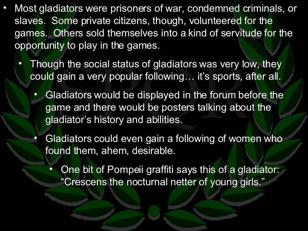 6.6 Bread And Circuses (chariot racing and gladiators)