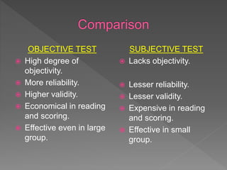 similarities of essay and objective test