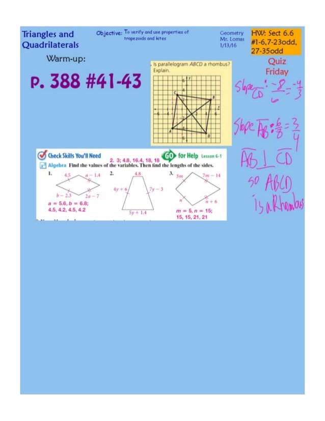 6 6 Trapezoids And Kites Pdf