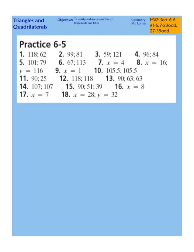 6 6 trapezoids and kites 1 chapter 66 trapezoids and kites 2 trapezoid a trapezoid is a quadrilateral with exactly one pair of parallel sides the parallel sides are called bases the nonparallel sides are called legs if the legs are congruent, then it is an isosceles trapezoid. 6 6 trapezoids and kites 1 chapter 66 trapezoids and kites 2 trapezoid a trapezoid is a quadrilateral with exactly one pair of parallel sides the parallel sides are called bases the nonparallel sides are called legs if the legs are congruent, then it is an isosceles trapezoid.
