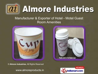 Manufacturer & Exporter of Hotel - Motel Guest  Room Amenities 