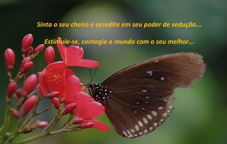 Sinta o seu cheiro e acredite em seu poder de sedução...

  Estimule-se, contagie o mundo com o seu melhor...
 