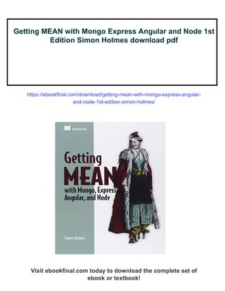 Getting MEAN with Mongo Express Angular and Node 1st Edition Simon ...