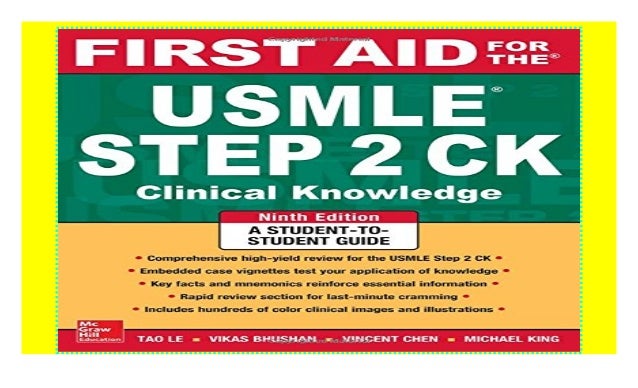 First Aid for the USMLE Step 2 CK, Ninth Edition (First