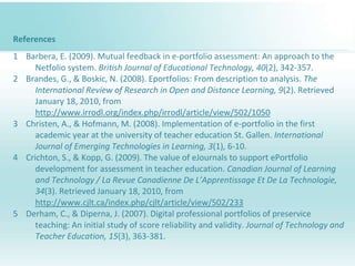 Using E-Portfolios for Assessment: A Qualitative Meta-Analysis | PPTX ...
