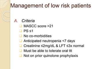 Management of neutropenic fever in cancer patients Prof Hamdy Zawam | PPTX