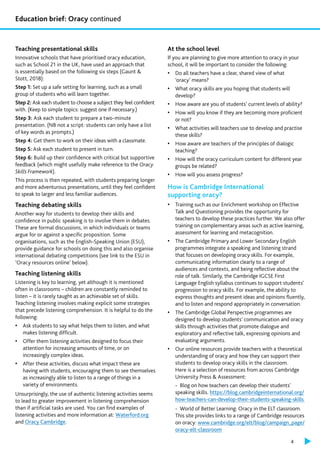 Education brief: what is oracy, in English | PDF