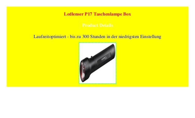 Ledlenser P17 Taschenlampe Box
