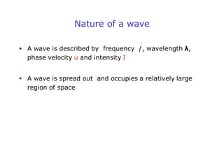 Nature of a wave

 
