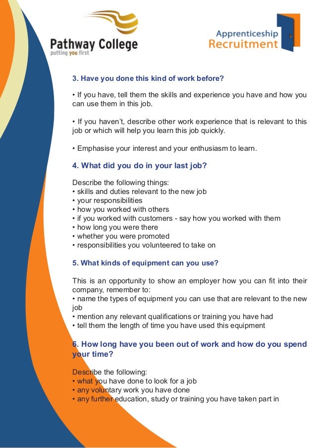 what did you learn in your last job