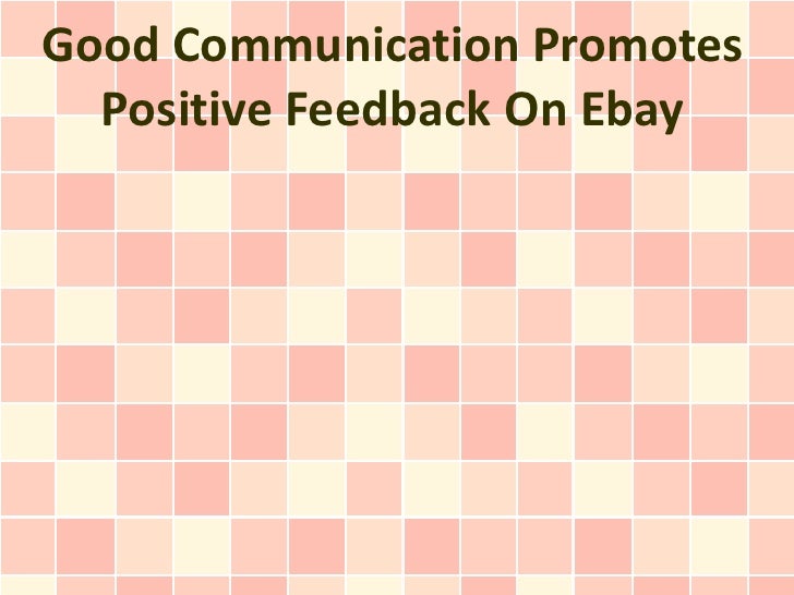 mechanism jet feedback Communication Promotes Ebay On Feedback Good Positive