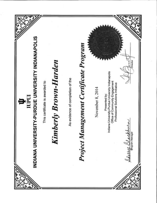 project management certificate