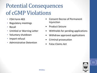 Common Cgmp Examples Current Good Manufacturing Practices: Drug and Biologics | PDF
