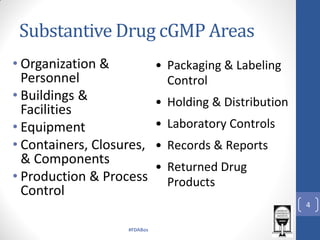 Common Cgmp Examples Current Good Manufacturing Practices: Drug and Biologics | PDF