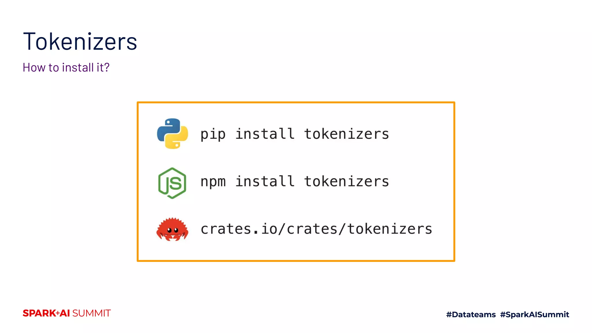 Tokenizers
How to install it?
 