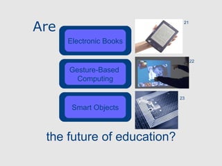Are Electronic Books Gesture-Based  Computing Smart Objects the future of education? 21 22 23 