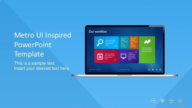 Flat Metro UI Interface Template For PowerPoint