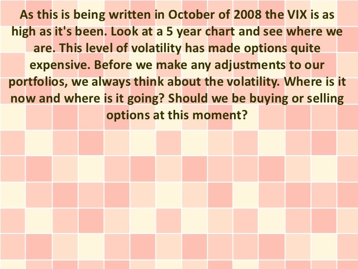 Options and volatility trading