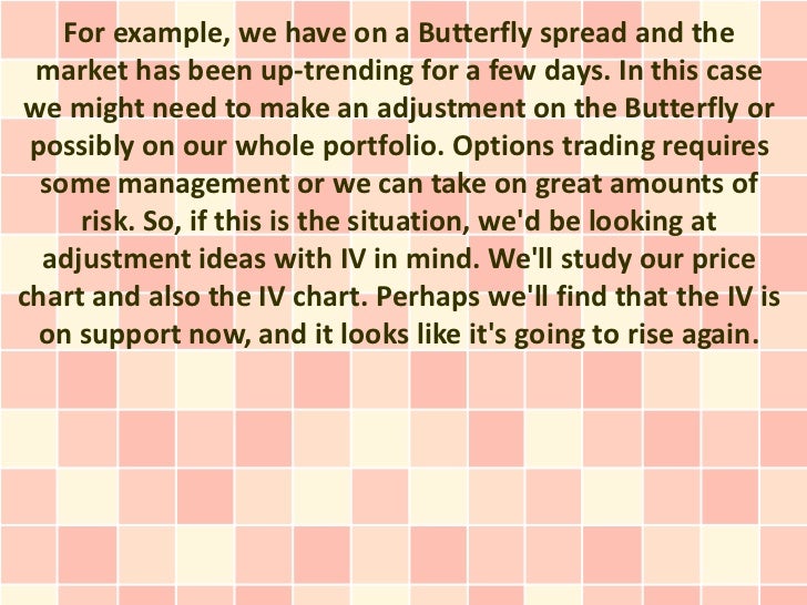Option trading adjustment