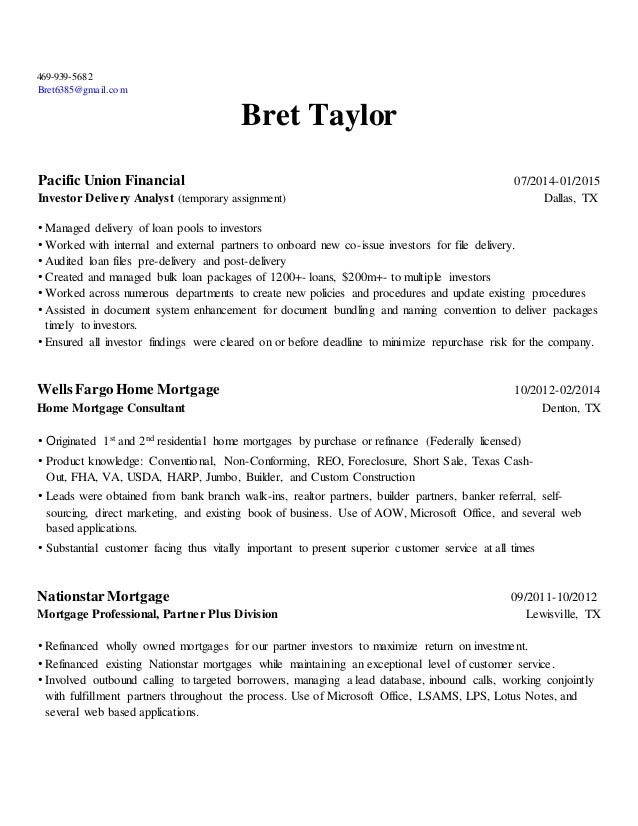 Short sales negotiator resume