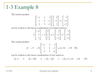 3/1/2023 Elementary Linear Algorithm 41
1-3 Example 8
 