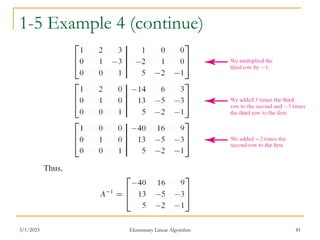 3/1/2023 Elementary Linear Algorithm 81
1-5 Example 4 (continue)
 